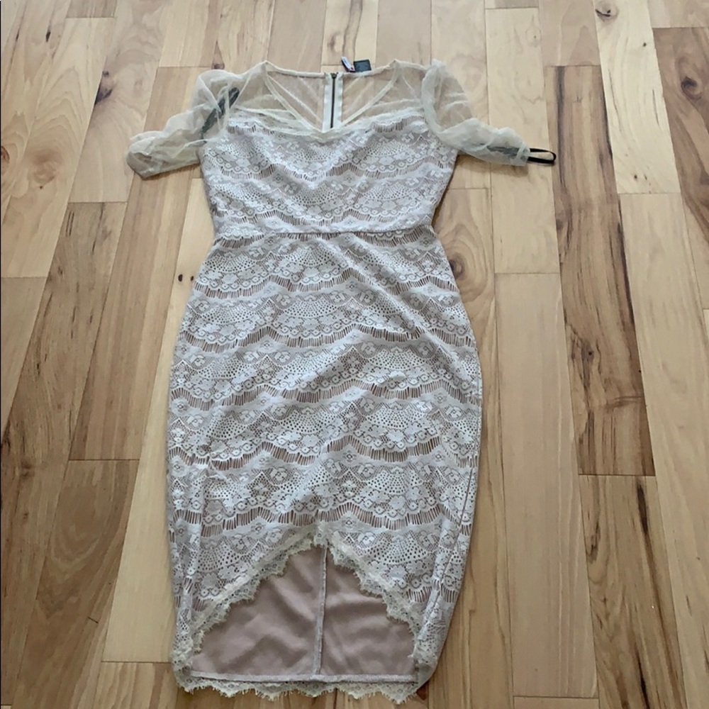 Lace nude dress